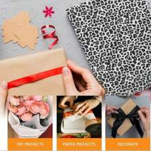 10pcs Handmade Craft Leopard Pattern Tissue Paper Perfect For Birthday Parties & Christmas And New Year Holiday DIY Crafts Party Supplies,Valentine's Day Mother's Day Gift Packaging