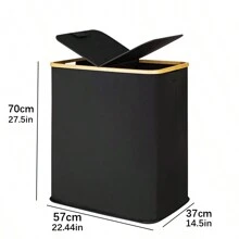 Laundry Basket With Lid, Bamboo Handle Laundry Basket And Removable Laundry Bag, Large Foldable Laundry Basket For Bedroom, Bathroom, Dorm, Laundry Room Laundry Hamper, Washing Basket Bathroom Organizer, Basket, Storage Basket, Foldable Laundry Basket