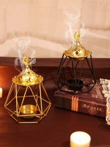 1个拉玛香炉，现代简约创意桌面装饰空气净化香炉，星形灯笼设计，适合开斋节/冬至 - 彩色 - 查看 11