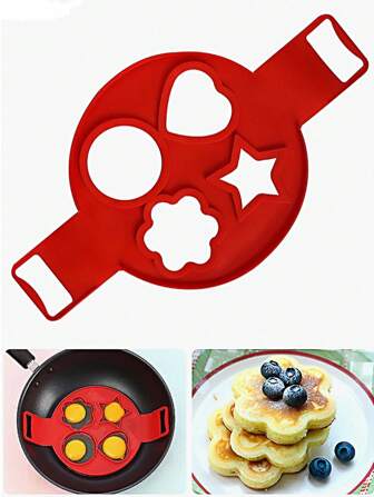 1 件装硅胶蛋圈模具，不粘煎饼烘焙模具，适用于煎蛋造型