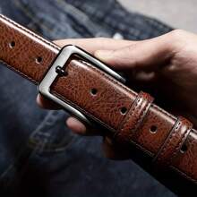Leather Belt For Men, Buckle Style Waistband, Korean Fashion Casual Belt, Suitable For Middle-Aged And Young Mencasual, Business, Boyfriend Husband Father Dad Men Gift, Daily Wear, Fashion, Teen, Outdoor, Vacation, Athletic, Travel, Street, Boho, Vintage Fall, Autumn, Halloween Autumn-Winter Accessories,Suitable For Teens, Youth,Men,Casual, Outdoor, Athletic, Vacation, Graduation Gifts, Birthday, Daily Wear