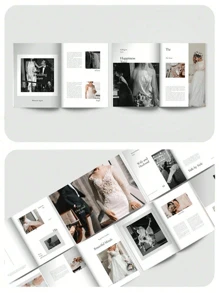 1Set European And American Magazine Albums, Ins Style Photo Props, 24-Page Poster Photo Props, Model Photography Background Paper, Nordic Ins Props