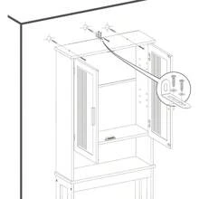 VASAGLE Estantería el Baño, Mueble sobre el Inodoro, Organizador de Estante Ajustable de 4 Niveles para Toallas, Objetos de Baño y Ducha, Barra Inferior Ajustable, Blanco MBBC10WT