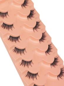 7 pares de pestañas postizas de visón natural, delineador de ojos invisible, pestañas postizas de apariencia natural, recortables, pestañas inteligentes, pestañas de estilo "cat eyes" - Pestañas Naturales - Ver 7