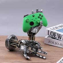 Cyberpunk 3D Printed Gaming Controller Stand - Multifunctional Desktop Organizer Box For Game Controllers And Phones | Sci-Fi Mechanical Decor | Ideal For Home And Office - Multicolor - View 1