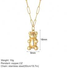 Animals Bee Butterfly Bear Bird Necklace For Women Cute Plant Natural Flower Tree Pendant Stainless Steel Long Link Chain Collar