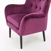 Noble House Simon Velvet Wingback Chair, Purple - 玫紅色 - 查看 6
