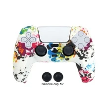 DATA FROG Camo Protective Skin Cover For Playstation 5 Silicone Case Grip Compatible With PS5 Controller Accessories - Shape - View 8