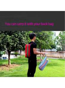 1pc-260CM Thick Canvas Hammock, Outdoor, Home, Travel, Camping Anti-Rollover Outdoor Single Hammock Swing