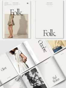 1Set European And American Magazine Albums, Ins Style Photo Props, 24-Page Poster Photo Props, Model Photography Background Paper, Nordic Ins Props