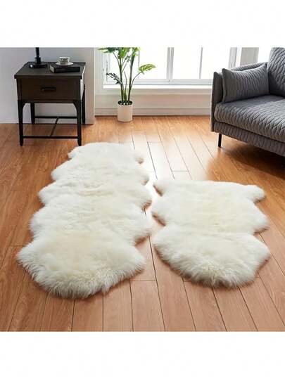 Peluş Suni Yün Alan Halısı - Oturma Odası, Yatak Odası ve Ev Dekorasyonu İçin Modern Minimalist Tasarım - Yumuşak Süet Taban, Makinede Yıkanabilir - Mükemmel Kış Hediyesi, Polar Halılar, Yün Halılar, Sonbahar/Kış Halıları, Kalınlaştırılmış/Peluş