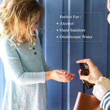 FIGHTYU 1 Stück oder 5 Stück nachfüllbare Mini-Zerstäuber-Flasche für ätherische Öle in Bernsteinfarbe, 5-100ml, inklusive Aufkleber und Trichter