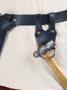1pc Medieval Viking Faux Leather Tool Pouch, Suitable For LARP And Role Play,Party - Multicolor - View 2