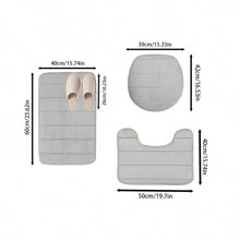 3pcs Bathroom Mat Set Includes Sink, Tub And Toilet Rugs, Soft & Water Absorbent Bathroom Floor Mats,Women Valentine Gift Birthday Boyfriend Girlfriend