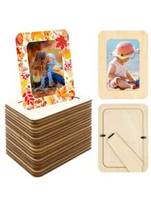 DIY Unfinished Solid Wood Photo Frame, Suitable For 4 X 6 Inch Photos, Crafts, Paintings, Art Projects, Wooden Decoration