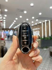 日产钥匙链保护套 4 键 - 柔软 TPU 适用于日产 Altima、Sentra、Maxima、Rogue、Armada、Pathfinder 和 INFINITI 智能遥控器，完美礼物 - 均碼 - 查看 18