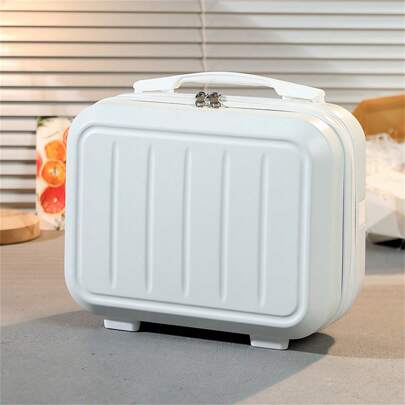 1pc Portable Cosmetic Bag, Travel Toiletry Bag With Handle, Multifunctional Cosmetic Bag, 14 Inch Portable Cosmetic Box, Small Makeup Storage Pouch, Travel Cosmetic Suitcase & Accessories, Large Capacity Toiletry Organizer & Travel Accessories Bag For School School Accessories School Stuff