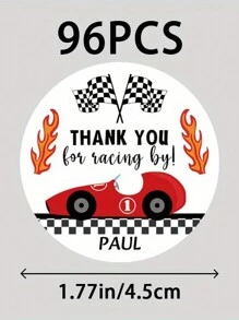 定制 48/96 件生日贴纸，个性化姓名贴花，适合派对礼物、纪念品、烘焙礼物 - 彩色 - 查看 17