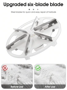 1pc Rechargeable Portable Electric Lint Remover, Fabric Shaver, Effective & Fast Removal Of Fuzz, Pilling And Lint On Furniture, Carpet, Clothes (Green) - Multicolor - View 6