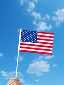 10 包小型美国国旗迷你美国国旗/美国国旗棒手摇各国国旗 5.5x8.3 英寸美国手持旗帜适用于户外爱国节日庭院露台装饰 - 彩色 - 查看 6