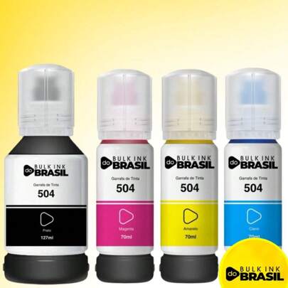 4 Refil Tinta  Compatível Epson BK C Y M L4150 L4160 L6161 L6191 L6171