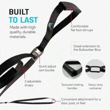 Bullworker ISO-FLO Isometric Exercise Equipment Suspension Trainer Straps Resistance Bands Calisthenics Pilates Strength Training Portable Home Gym Core Leg Arm Workout - Black1 - View 5