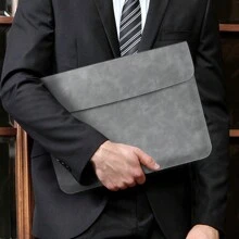 PU 皮革笔记本电脑保护套 信封式 适用于 14 英寸专业版、16 英寸笔记本电脑、13 英寸平板电脑、商务公文包、男女通用 - 彩色 - 查看 7