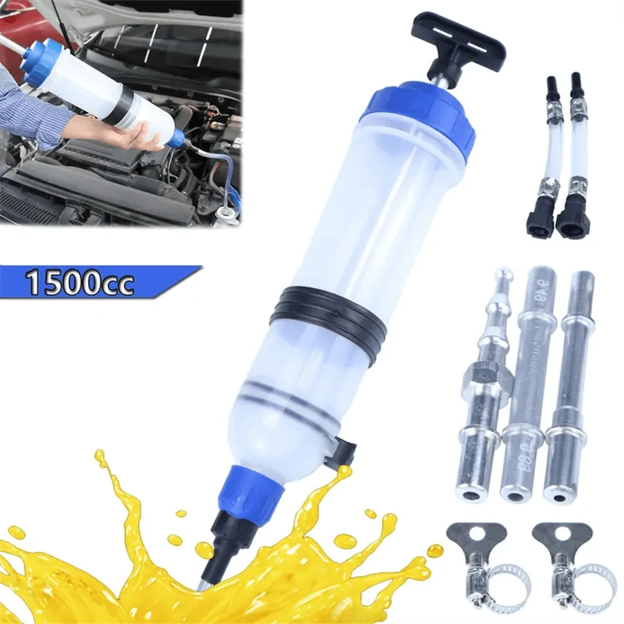 Besper 1.5L Oil Extractor, Filling And Changing Injector, Bottle Transfer Car Fuel Extraction Pump, Manual Tool Oil Extraction Pump, Suitable For Car Fuel Extraction Pump - Blue - View 1