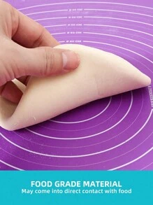 1pc Kneading Mat - Non-Stick, Easy To Clean - Blue/Purple/White/Pink Options, Convenient Cleaning, Suitable For Cookie, Dough, Cake Baking, Essential Baking Tool For Chinese Pastries, Great For Christmas, Easter, Thanksgiving - Multicolor - View 3