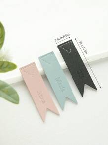 1个可定制名字的可爱书签，个性化仿皮书签，可印制名字，可定制书页标签，送给爱书人士的阅读礼物，可爱配饰，书虫书签，返校礼物 - 彩色 - 查看 2