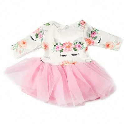 16-18 Inch American Girl Doll Pink Tulle Unicorn Dress Outfit, Super Realistic Doll Accessories Set (Doll Not Included),Silicone Baby Doll,Dolls Clothes Reborn Baby,Baby Doll Pram