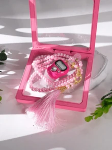 4pcs Set - 1 Set High-End Box-Shaped Ring Display Stand, Bracelet & Necklace Display Set - Multicolor - View 4