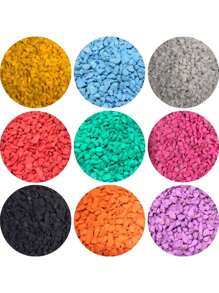 PEDRA COLORIDA DISPONÍVEL EM 9 CORES DECORAÇÃO 950G/ PACOTES COM 5 UNIDADES
