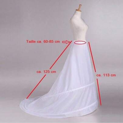 2-Hoop White Bridal Petticoat, Halloween