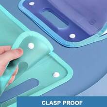 13 carpetas de archivo de bolsillo portátil A4 carta tamaño macaron color acordeado organizador de documentos para el aula Oficina Almacenamiento en casa - Morado G1002E - Ver 4