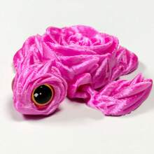 1pc 3D Printed Simulated Eye Rose Turtle Model With Multiple Movable Joints, Perfect As A Desktop Decoration And A Gift For Friends And Family. Its Movable Limbs Make It An Ideal Craft To Display At Parties And In Cars. Valentine's Day Gift