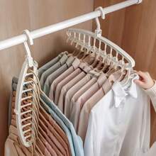 11-Hole Clothes Hanger Multi-Functional Dormitory Home-Use Clothes Hanger Closet Clothes Support Spiral Plastic Drying Hanger - Multicolor - View 8