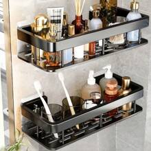 Baño  Bandeja de almacenamiento  Sin taladro  Estantes  Montado en la pared  Estante de esquina  Soporte de ducha  Para WC  Organizador de champú  Accesorios de baño - 2 triángulos de oro - Ver 8