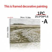 1PC Art Canvas Print Posters, Spring Landscape Oil Painting On Canvas Wall Art, Green Neutral Tone Artwork Wall Painting For Living Room Wall Decors, Bedroom Wall Decors, Office Kitchen Wall Decors, No Frames, Modern Posters For Room, Room Decoration Stuff, Home Decor ,Room Decor Aesthetic, Western Decor