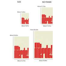 1 Art Deco Vintage "Oh Merde!" Lettering Print Canvas Posters - Modern Wall Hanging Wall Arts Decor Painting For Home Office, Bathroom, Living Room, Bedroom, Kitchen, Home Decor