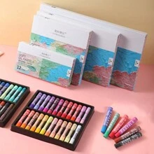 12/24/36/48 Colors Vibrant Oil Paint Sticks Set - Luxurious Colors, Smooth Blending, Ideal For Art And Sketching, Perfect Gift For Students And Teens Creative Expression, Great For Painting And Sketching - Suitable For Beginners, Students And Teachers