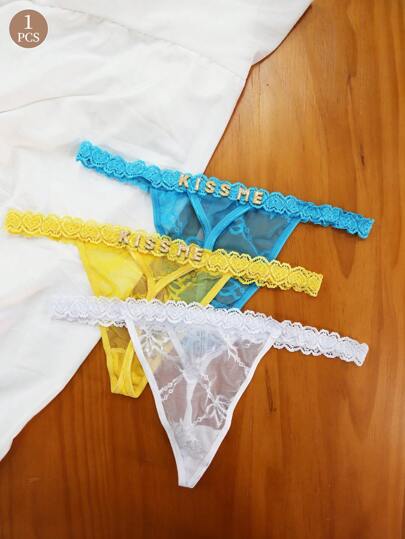 Customized Crystal Letter Verleidelijke Kanten Personalized Name Funny String Panties, Bikini Tanga Lingerie Back Girlfriend, Wife, Halloween, Birthday. Contracted, Funny, Custom, Unique, Customized, Personalized, Ideal Him, Her, Boyfriend, Family, Friends, Her,Chic ,Urban Gala view 4