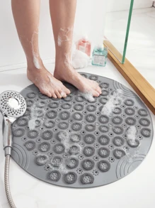 带吸盘的圆形浴室防滑垫，淋浴按摩地垫，防水浴室垫