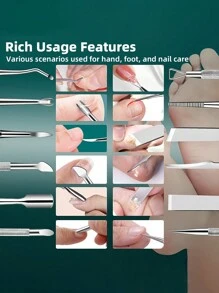 10-In-1 Pedicure Kit With Foot Files, Mother's Day Gifts, Gifts For Women, Gifts For Wife, And Rasp - Perfect For Removing Hard Dead Skin And Exfoliating Feet - Portable Storage Box Included, Travel Kit