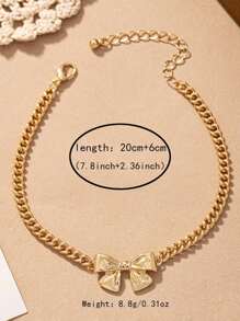 1pc Luxury Fashion Butterfly Metal Anklet, Suitable For Daily Wear, Gift For Friends, Beach Accessory,Summer,Jewellery,Festival,Classy - Gold - View 5