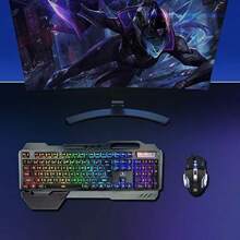 4 In 1 Wireless Gaming Keyboard Mouse Headset Mouse Pad Combo Set 16 RGB Backlit Rechargeable Keyboard Palm Rest 7 LED Gaming Mouse RGB Bluetooth Headphones Laptop PC - Rgb1 - View 9