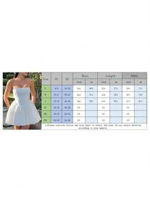 Women's Corset Mini Dress Strapless Lace Trim Solid Color Tube Top Dress Short Party Dress - 白色 - 查看 8