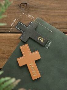 1 pièce Signet personnalisé en or avec nom, signet personnalisé avec estampage à chaud du nom, signet vintage avec croix, marque-page personnalisé, onglet de coin, cadeau de lecture de la Bible, accessoire charmant pour les amateurs de livres, signet pour les rats de bibliothèque, cadeau pour les amateurs de livres - Multicolore - Voir 6