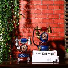 1pc-Vintage Telephone Ornament Desktop Counter Living Room Decoration Vintage Ornament Clock Ornament Vintage Telephone Shaped Piggy Bank