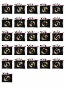 1 pièce Sac cosmétique portable avec motif de lettre, cadeau de la Saint-Valentin, organisateur de maquillage à fermeture éclair minimaliste, sac de toilette multifonction (direction de la fermeture éclair aléatoire), convient pour le stockage de cosmétiques pour femmes, organisation du maquillage dans la chambre d'étudiant, sac cadeau pour homme, sac à maquillage amusant avec impression de lettres colorées, cadeau pour l'enseignant à la rentrée, cadeau pour la sœur, cadeau pour femme, cadeau de Noël, beau cadeau pour elle, pochette, pochette de maquillage, accessoire de voyage - Multicolore - Voir 10